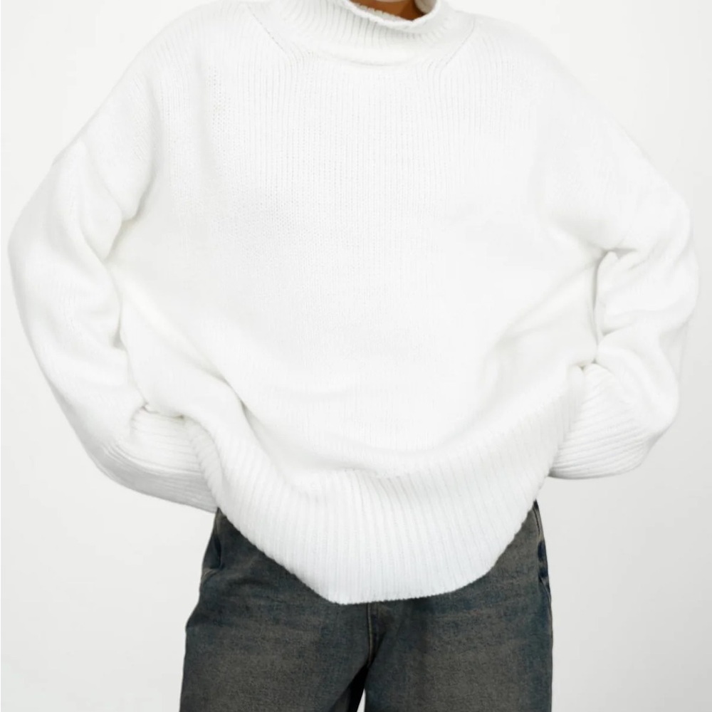 White Turtleneck Sweater